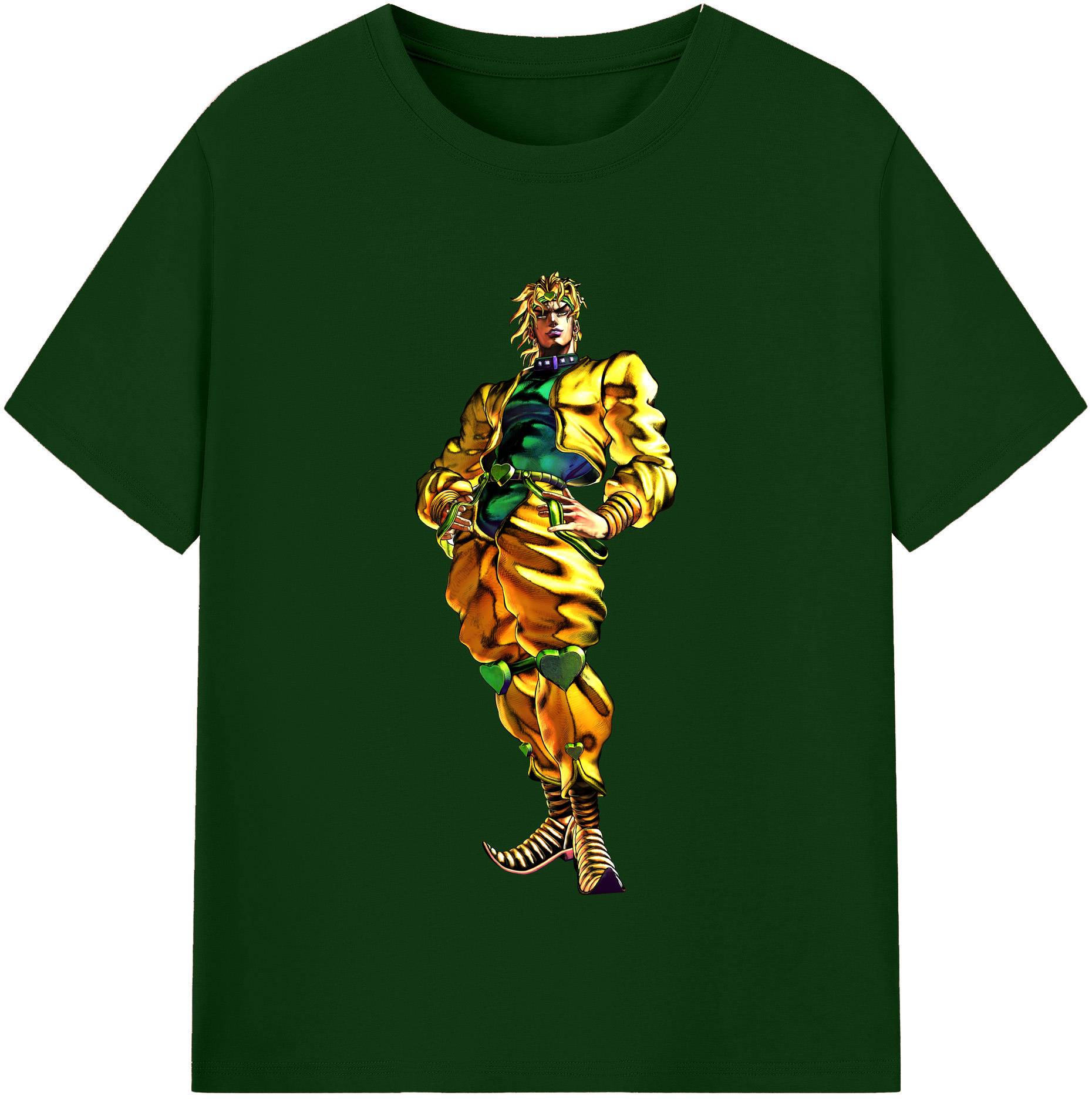 （画像用） ジョジョの奇妙な冒険 ディオ?ブランドー JoJo's Bizarre Adventure Dio Brando 綿100％半袖Tシャツ（フロントプリント）
